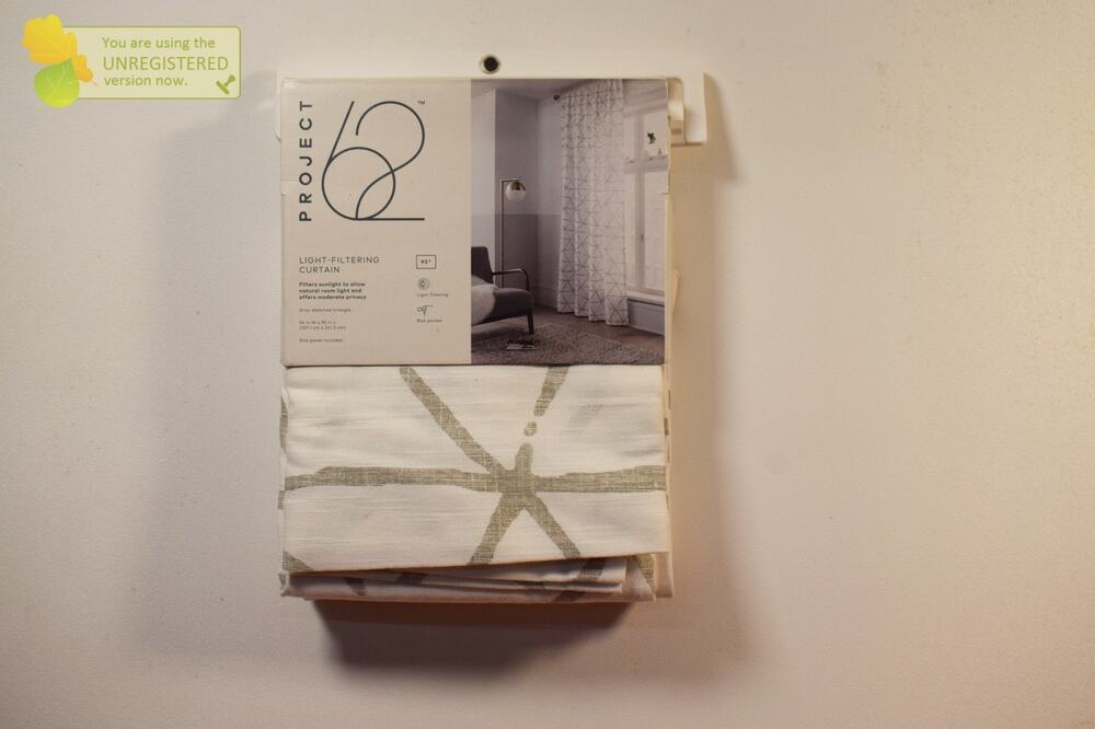Project 62 Sketched Triangle 95"x54" Curtain Panel Gray (Marks)